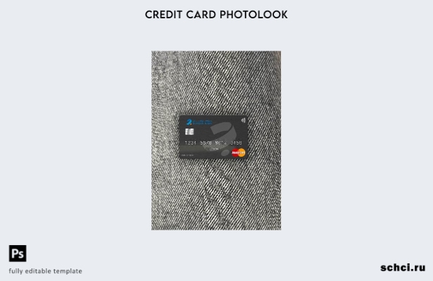 цифровая загрузка Кувейт Burgan Bank шаблон Mastercard Photolook спереди
